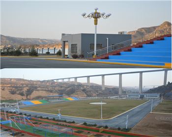 寧夏廣場高桿燈、中華燈-寧夏渭南合陽特警訓練基地廣場照明